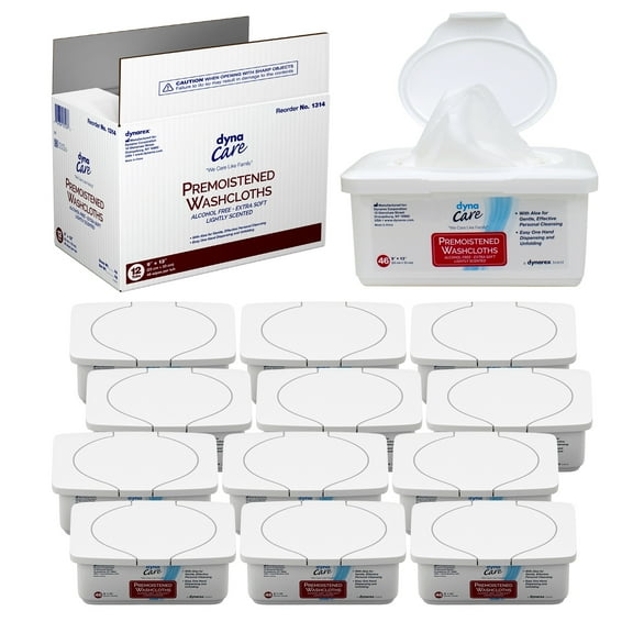 DynaCare Personal Cleansing Wipe 9 x 13" 1314, 12 Pack 552 Wipes