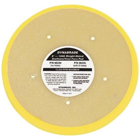 Dynabrade 8 inch (203 mm) Dia. Non-Vacuum Disc Pad Vinyl-Face