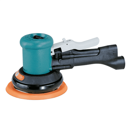 Dynabrade 6" (152 mm) Dia. DynaLocke Dual-Action Sander, Non-Vacuum, .45 hp, 12,000 RPM, 3/16" (5 mm) Dia. Orbit/Rotary, Rear Exhaust