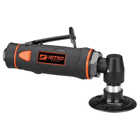 Dynabrade (DS53) 3" (76 mm) Diameter Right Angle Disc Sander | 1/4" Collet, 0.5 hp 14000 RPM Pneumatic Motor | Includes 3" Locking-type (R-type) Disc Pad