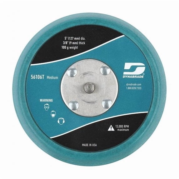 Dynabrade Disc Backup Pad,5" Dia.,Max. 13,000 RPM 56106