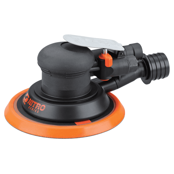 NS6V Nitro 6" (152 mm) Diameter Random Orbital Sander, Vacuum, Hook Pad Face | Proportionate 3/16" (5 mm) Diameter Orbit | 12000 RPM Pneumatic Motor