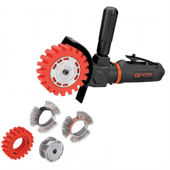 Dynabrade NZ1K NitroZip Surface Prep Tool with Serrated Eraser Wheel