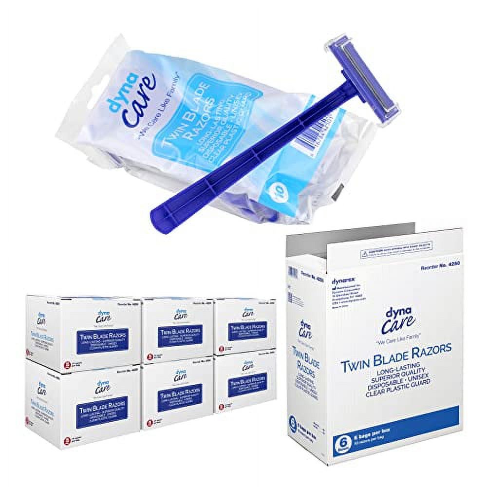 Dynacare Blade Razors, Disposable Unisex Razor With Two Blades Provides