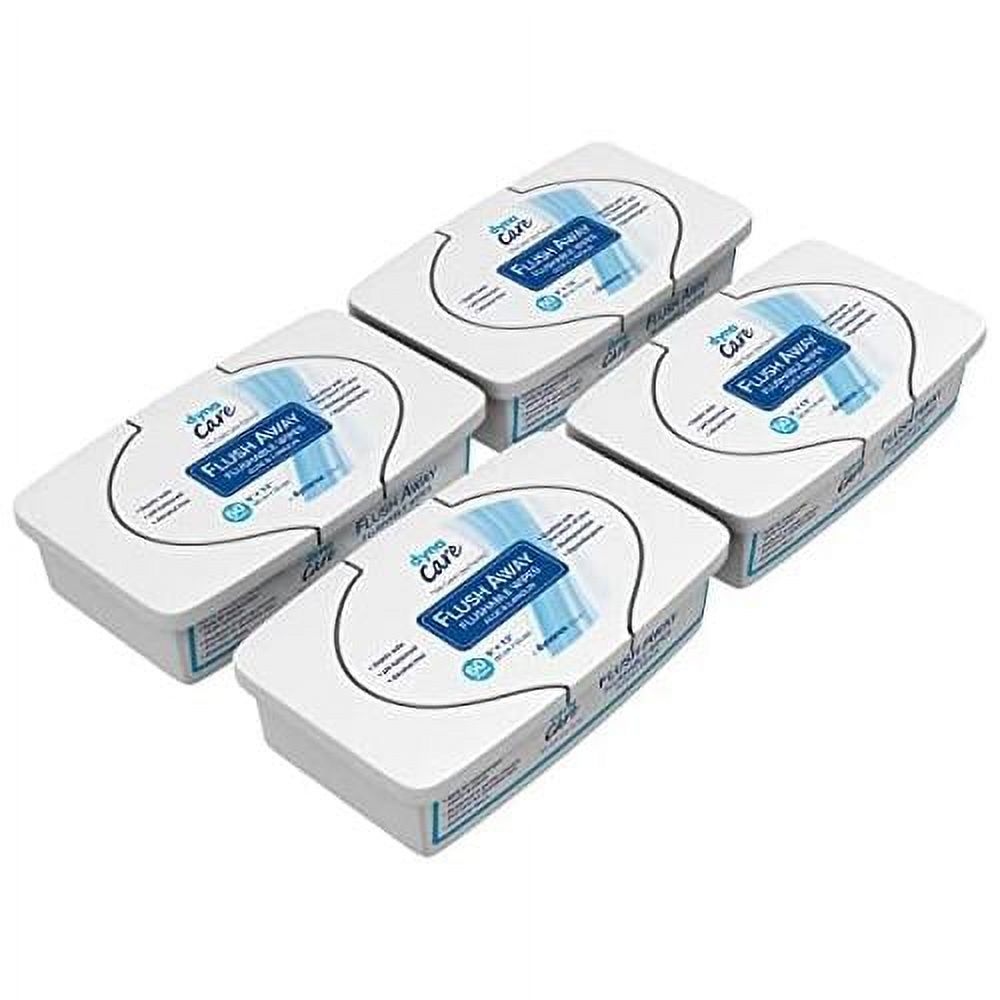 Dynacare Flushable Wipes, Wet Bathroom Hygiene Wipes For Adults