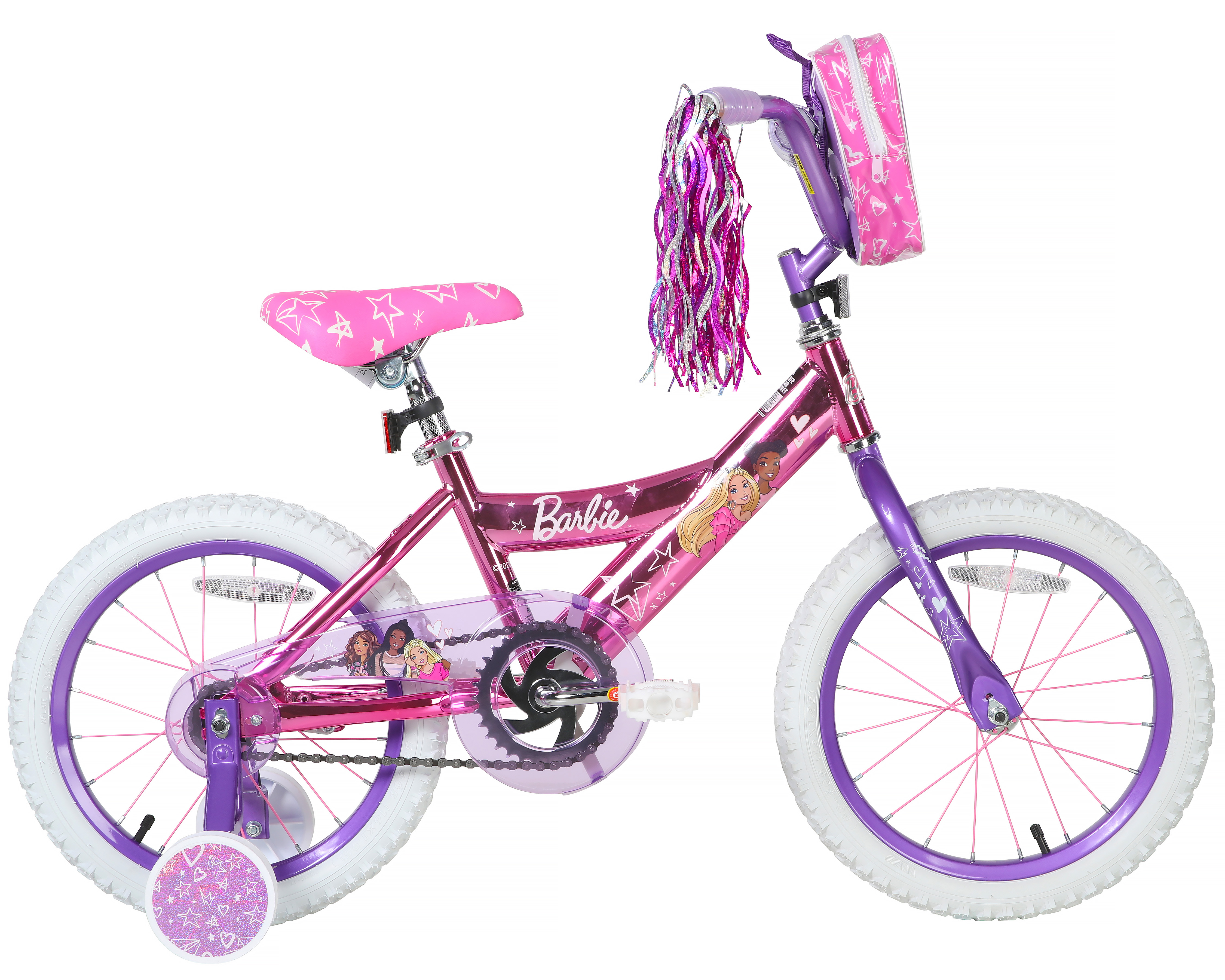 Dynacraft Barbie 16-inch Girls BMX Bike for Age 5-7 Years, Pink - image 1 of 8