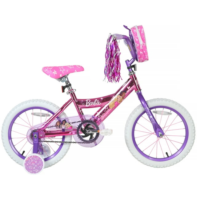 Dynacraft Barbie 16-inch Girls BMX Bike for Age 5-7 Years, Pink