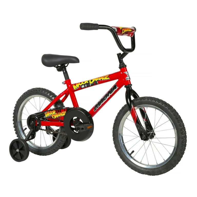 Magna 16 inch Boys Major Damage Bike Red