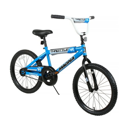 Dynacraft Magna Throttle 20 inch Kids BMX Bike for Age 7-14 Years, Blue