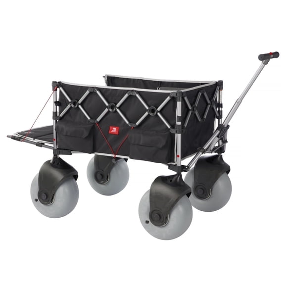 Dynacraft 200 lb Capacity Wagon with Foldable Aluminum Frame, 13-inch XL Beach Wheels