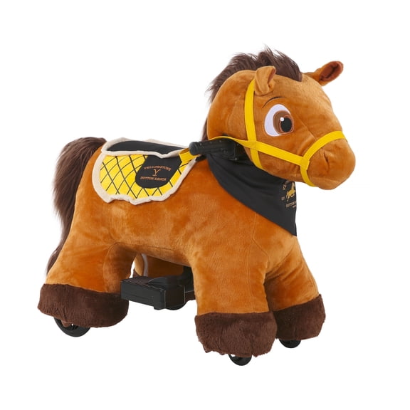 Yellowstone 6V Unisex Kids Ride-On Pony by Dynacraft for Ages 3+ Years, 1 Count