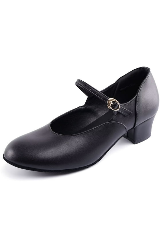 Character Shoes for Women 1.2" Low Heel Non-slip Suede Sole Dance Shoes