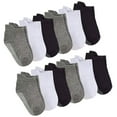 thumbnail image 1 of Dynadans Girls' Boys' Non-Slip Socks with Grip 12 Pairs Cotton Ankle Socks for Infant/Toddler/Kids, 1 of 5
