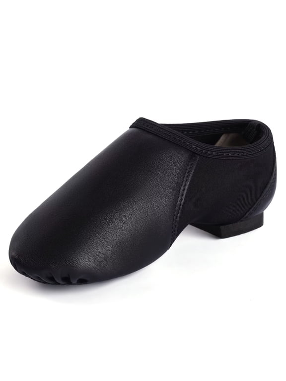 PU Leather Upper Slip-on Jazz Shoes for Toddler/Little Kid/Big Kid