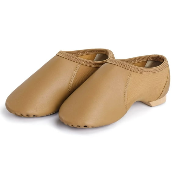 Dynadans PU Leather Upper Slip-on Jazz Shoes for Toddler/Little Kid/Big Kid