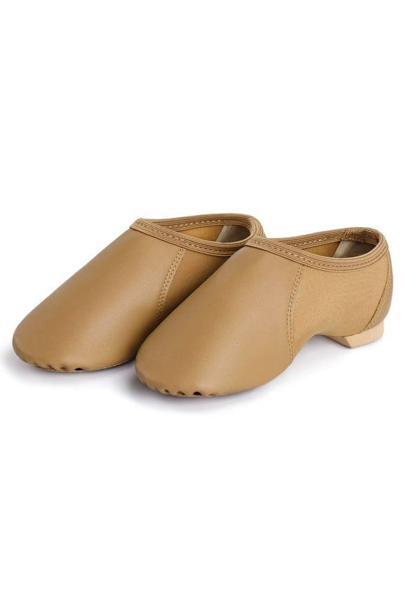 PU Leather Upper Slip-on Jazz Shoes for Toddler/Little Kid/Big Kid