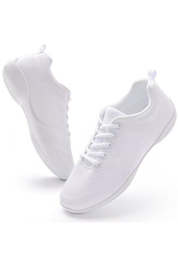 Girls Cheer Shoes Solid White Comfortable Gym Shoes
