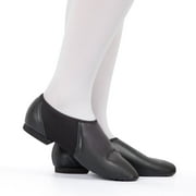 Dynadans Unisex PU Leather Upper Slip-on Jazz Shoes for Big Kid & Adult