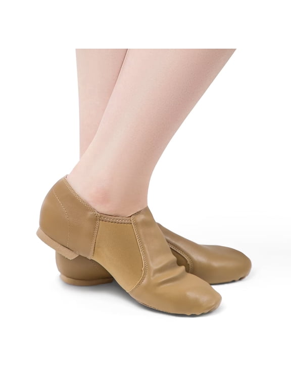 Girl's PU Leather Upper Slip-on Jazz Shoes Dance Shoes for Woman Man