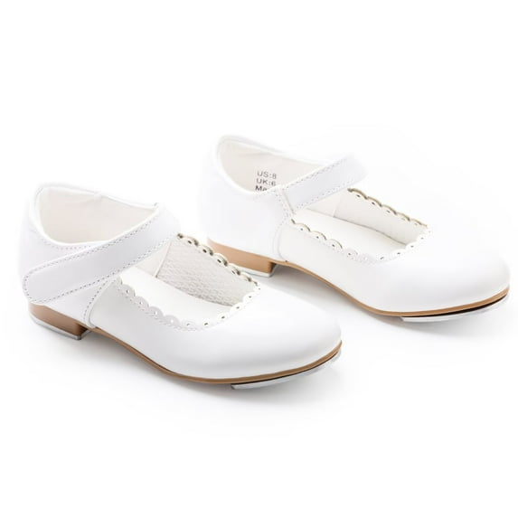 Dynadans Upgraded Easy Strap Tap Shoe for Girls Maryjane Dance Flat