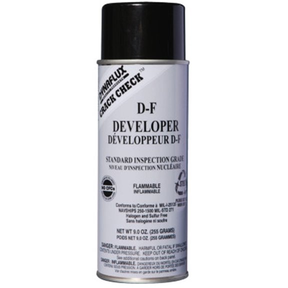 Dynaflux Visible Dye Penetrant Systems, Developer, Aerosol Can, 16-oz. - 12 EA (368-DF315-16)