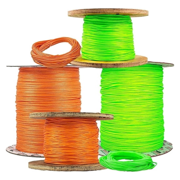 Dynaglide Arborist Throwline  Dyneema Utility Line for Arborists  Polyurethane Coated Neon Ropes for Hi-Visibility (1.8mm x 200ft, Neongreen)