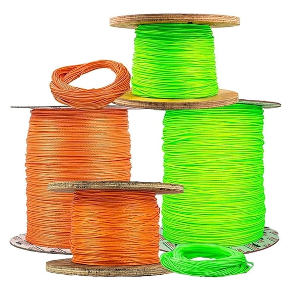 Dynaglide Arborist Throwline  Dyneema Utility Line for Arborists  Polyurethane Coated Neon Ropes for Hi-Visibility (1.8mm x 200ft, Neonorange)