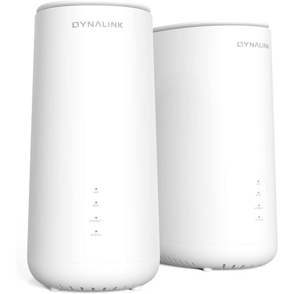Dynalink AXE10200 Tri-Band WiFi 6E Mesh System, Whole Home Coverage Up to 6,000 Sq Ft, Supports 200 Devices, Speeds Up to 10.2 Gbps, Gigabit Ports, Parental Controls, 2 Pack