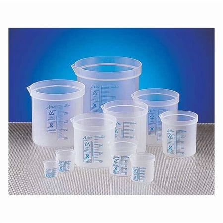 Square Ratio Beaker, Polypropylene, Low Form, 50 mL / 1.69 fl oz Capacity, Not Rated Not Applicable