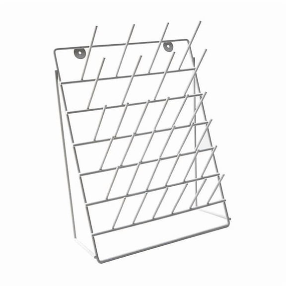 Drying Rack, Steel, White, Angled, 32 Pegs 559165-0005