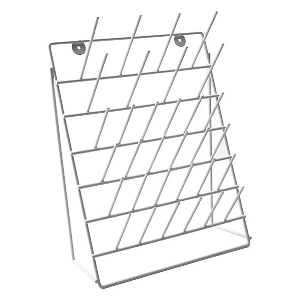 Dynalon Drying Rack, Steel, White, Angled, 32 Pegs 559165-0005 ...