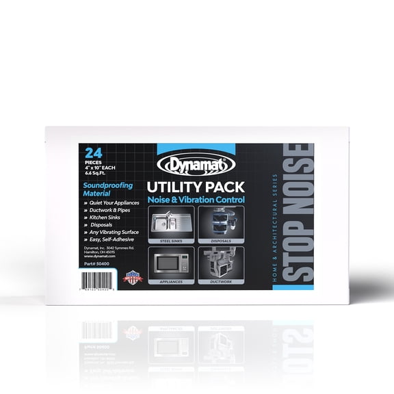Dynamat Xtreme Architectural Utility Pak 24 - Sound Deadener Sheets - Soundproofing Material for Home - Noise Insulator and Vibration Control - Noise Barrier for Home Appliances