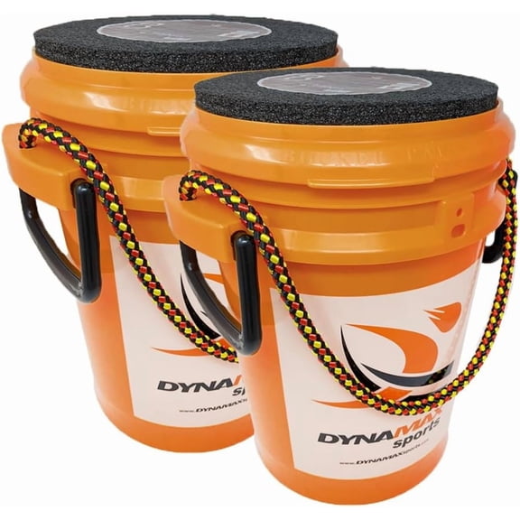 Dynamax Sports 5 Gallon Ball Bucket with Padded Seat Lid - 2 Pack