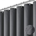 thumbnail image 1 of Dynamene 60 inch Stall Shower Curtain - Waffle Weave Heavy Duty Thick Fabric Shower Curtains for Bathroom,Weighted Hotel Spa Luxury Cloth Bath Curtain Set with 10 Plastic Hooks,60x72, Charcoal Grey, 1 of 1