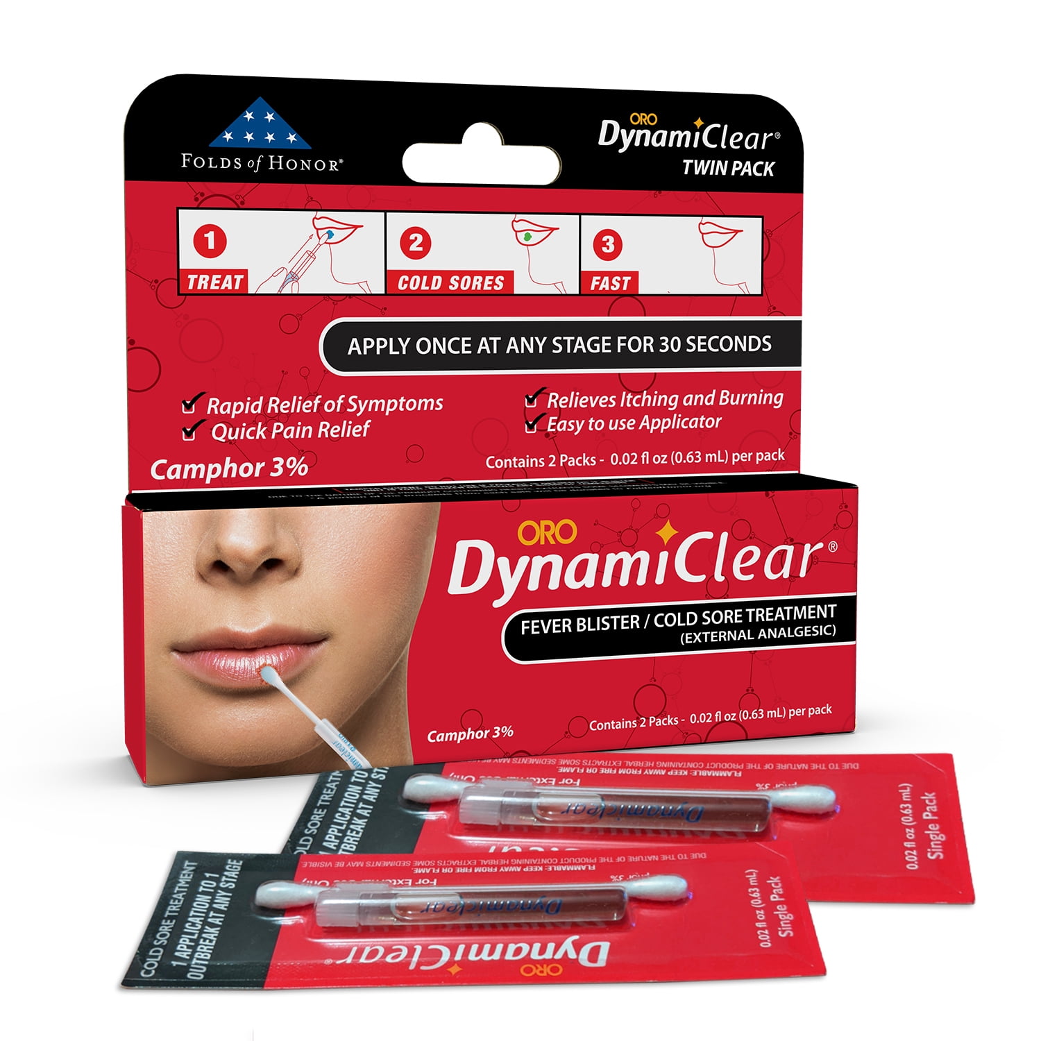 DynamiClear ORO Cold Sore Treatment, Rapid Relief of Fever Blister