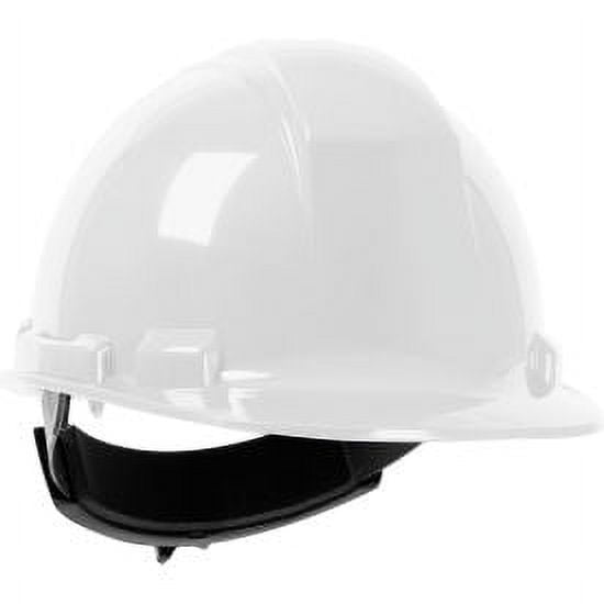 PIP Industries B3113419 Whistler Cap Style HDPE Shell 4-Point Textile Suspension Wheel Ratchet Adjustment Hard Hat, White