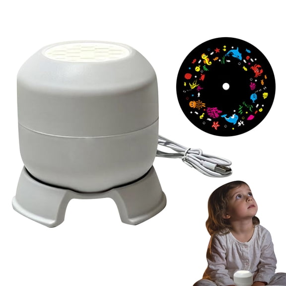 Dynamic 360° Rotating LED Projector Multi Angle Ocean Wave Night Light for Meditation Yoga Bedroom Relaxation Gift