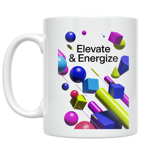 Dynamic 3D Abstract Design - Art Enthusiast - 11 oz Ceramic Coffee Mug