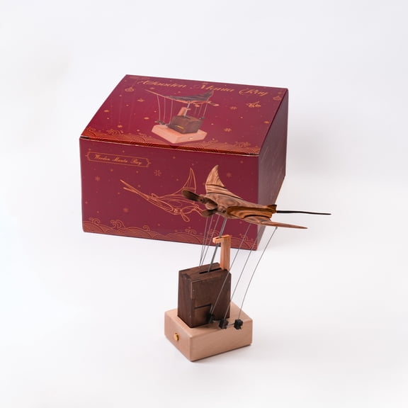 Dynamic 3D Wooden Mantaa Rayy Model, Finished Mechanical Devill Rayy Wooden Model Kit, Devill Fish Bionic Marine Creature Set