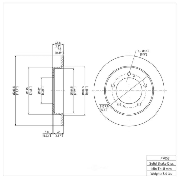 Dynamic 600-47058 DFC Brake Rotor