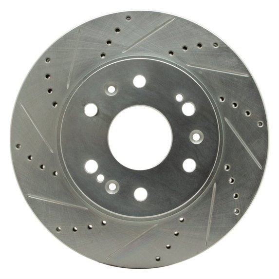 Brake Rotor - Drilled and Slotted - Silver 631-48050L