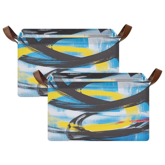 Dynamic Abstract Art 16.9x11.4x10in Foldable Open Home Storage Bins Durable Water Resistant Shelf Baskets