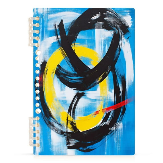 Dynamic Abstract Art A5 8.3x5.7in PP Notebook, Adjustable Rings, 60 Sheets, Diary or Journey Note