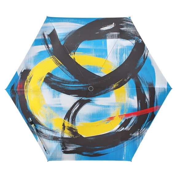 Dynamic Abstract Art Folding Umbrella UV50+ Waterproof Sun Protection Auto Open Close Compact Fiberglass Frame