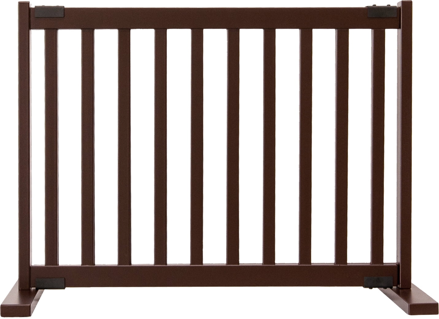 Small Mahogany Solid Wood Freestanding Pet Gate