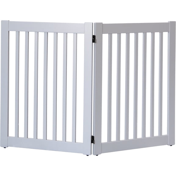 Dynamic Accents DA202 32 in. Highlander Series Solid Wood Pet Gate, Pumice Grey - 2 Panel
