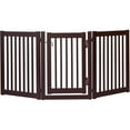 thumbnail image 1 of Dynamic Accents Highlander Series Solid Wood Pet Gate - 3 Panel Walk Through - Mahogany-Color:Mahogany,Style:32" High - 3 Panel Walk Through, 1 of 2