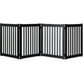 thumbnail image 1 of Dynamic Accents Highlander Series Solid Wood Pet Gate - 4 Panel - Black-Color:Black,Style:32" High - 4 Panel, 1 of 2