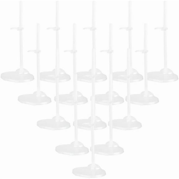 Dynamic Action Figure Stand 25cm Long Black Figure Stand Action Figure Display for 1/6 1/9 1/12 Scale for Room Desktop Decoration Birthday Gifts White