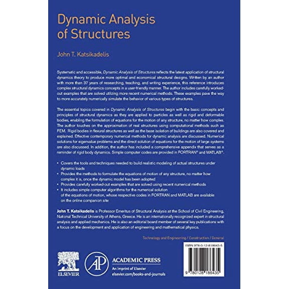 Pre-Owned Dynamic Analysis of Structures [Paperback] Katsikadelis, John T.